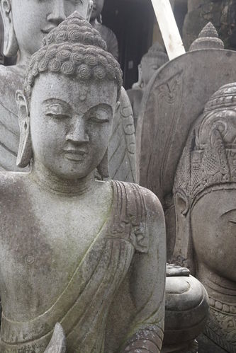 *** Steinfigur Bali BUDDHA Lotus sitzend - Höhe: 100 cm